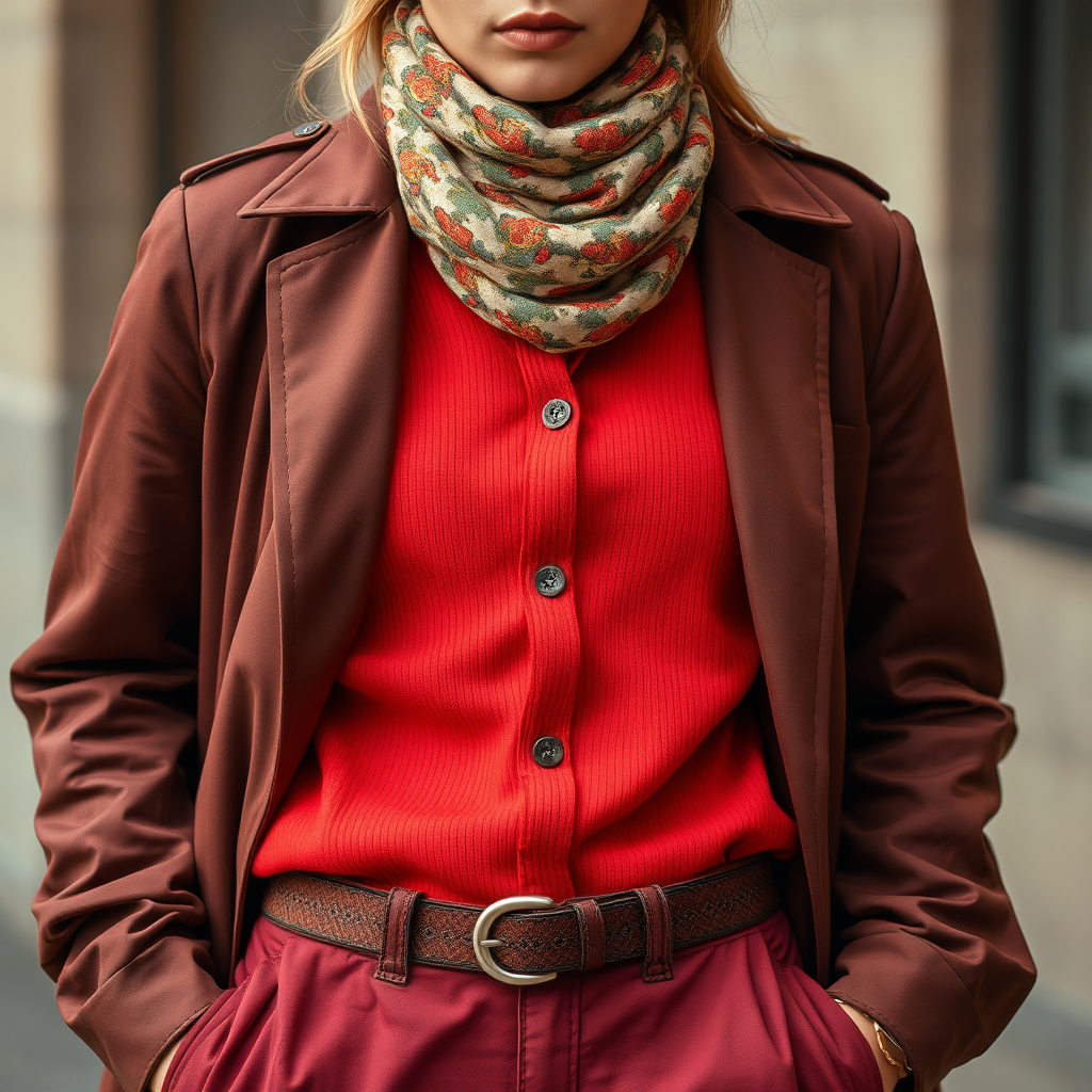  A stylishly dressed person showcasing a fashionable outfit, highlighting the diversity of clothing options.