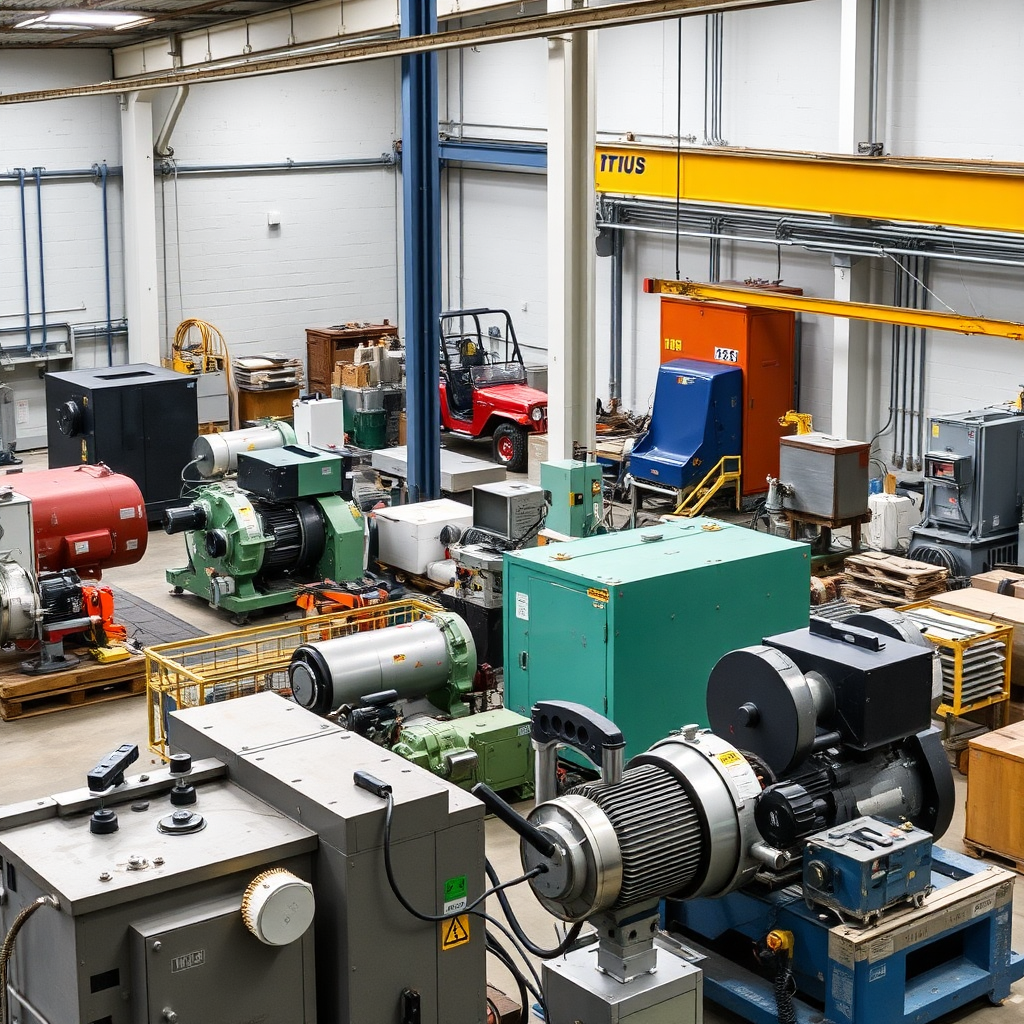 An industrial setting with various machinery and equipment, representing industrial solutions for different industries.