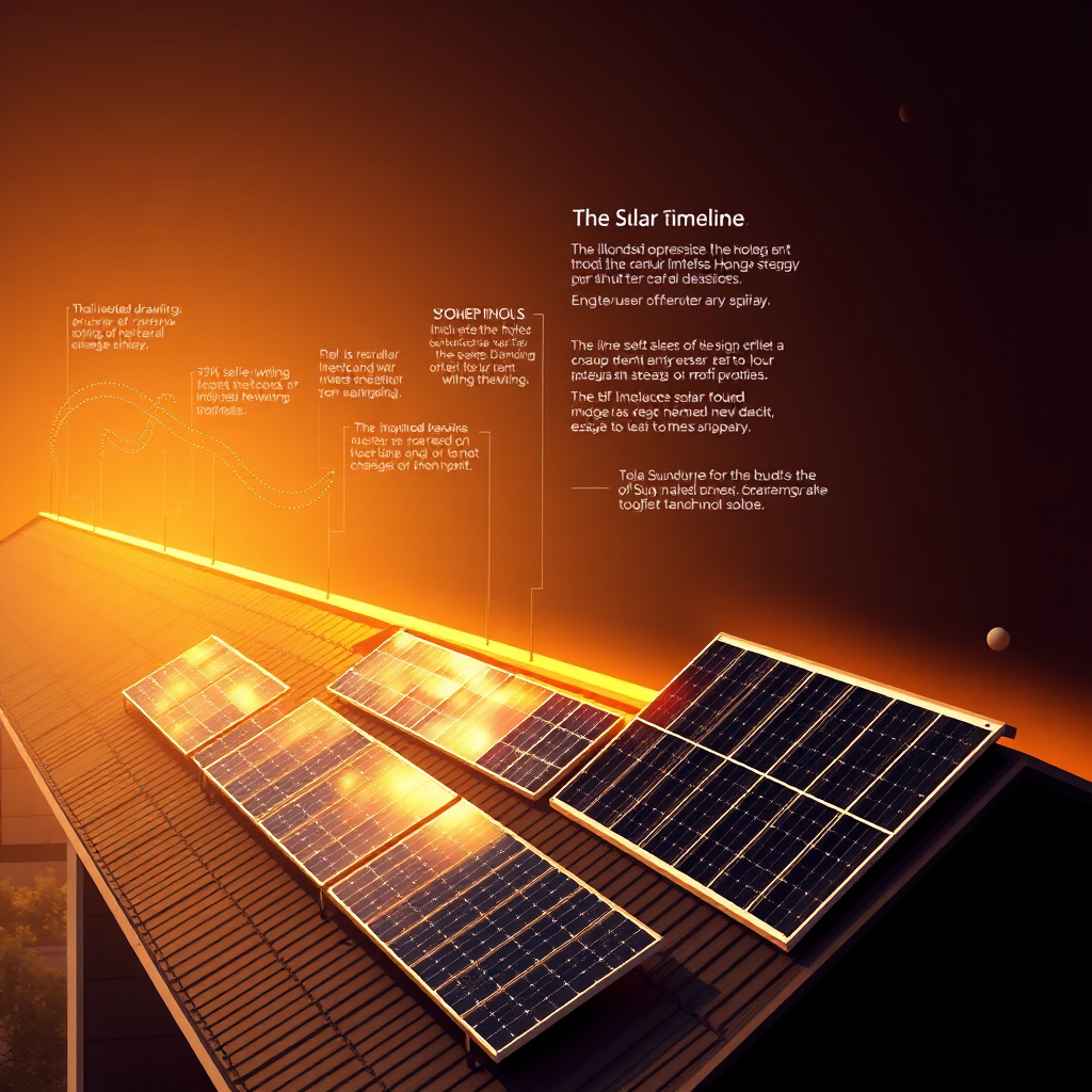Timeline depicting the history and evolution of RVLR SunSpark and solar technology.
