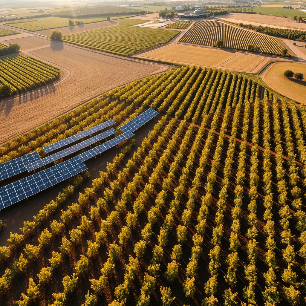 Agrivoltaics: solar panels integrated with crops