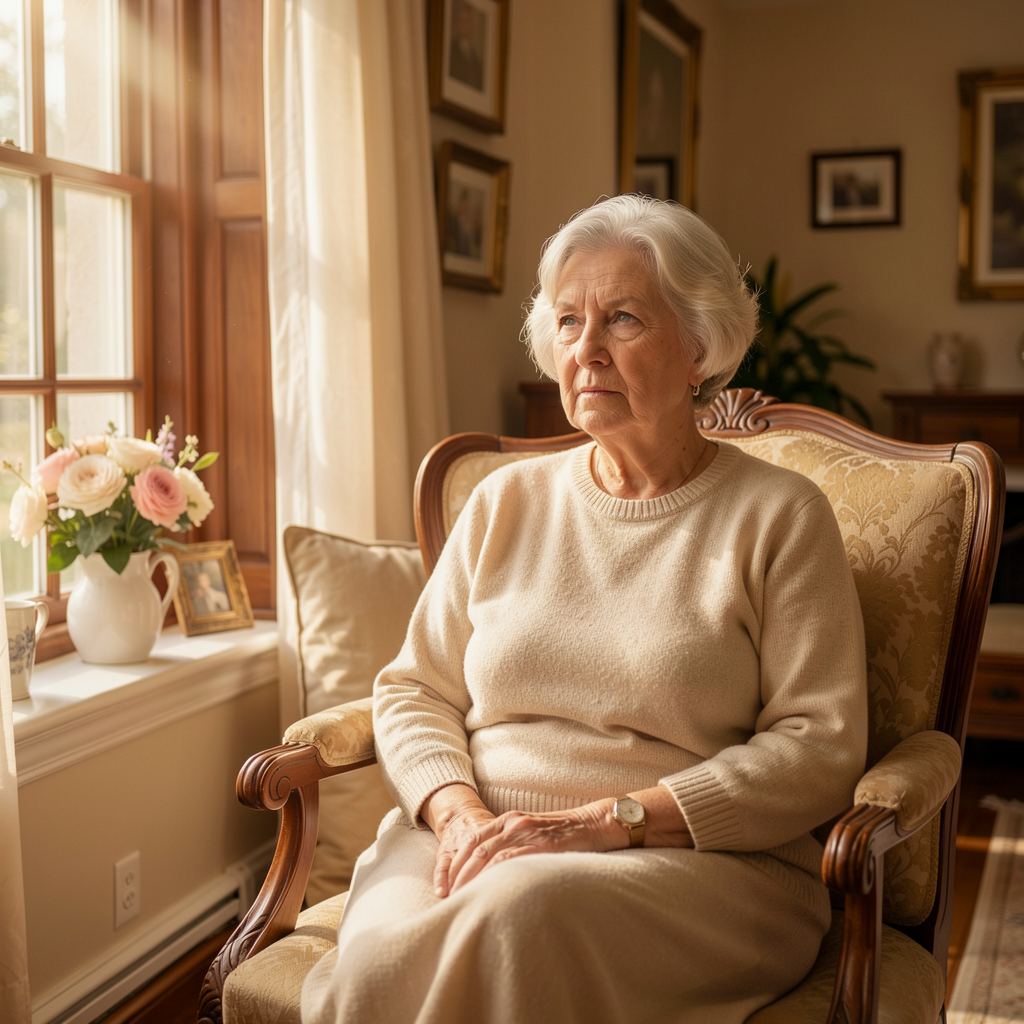 Portrait of Clara in her home