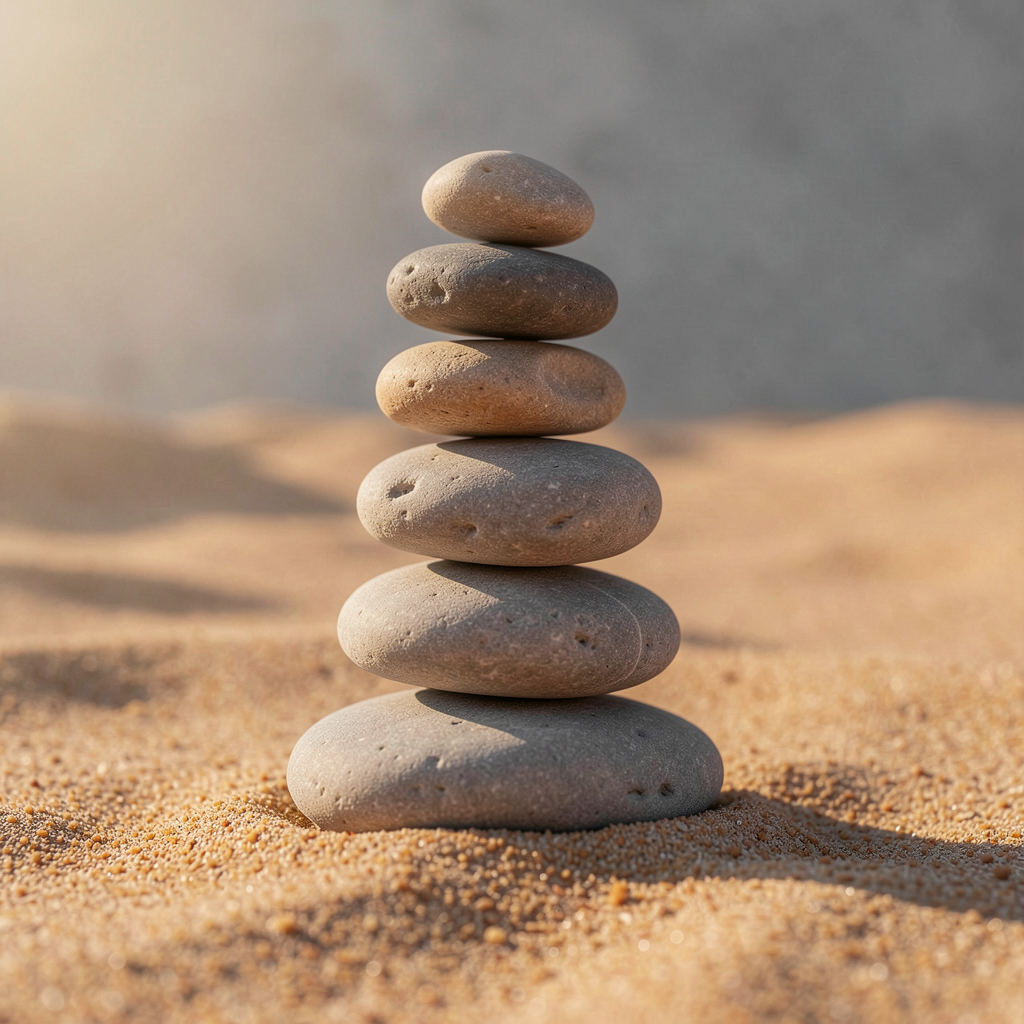 Balanced stones symbolizing resilience