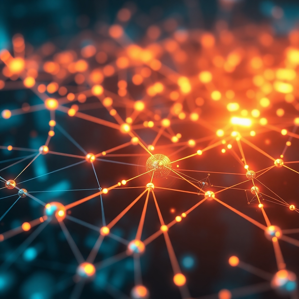 A close-up shot of a glowing blockchain network, with secure nodes interconnected and protected by a shimmering energy field. In the background, a stylized representation of traditional banking systems appears opaque and less secure.  Cyberpunk aesthetic, detailed, photorealistic, cool color tones.