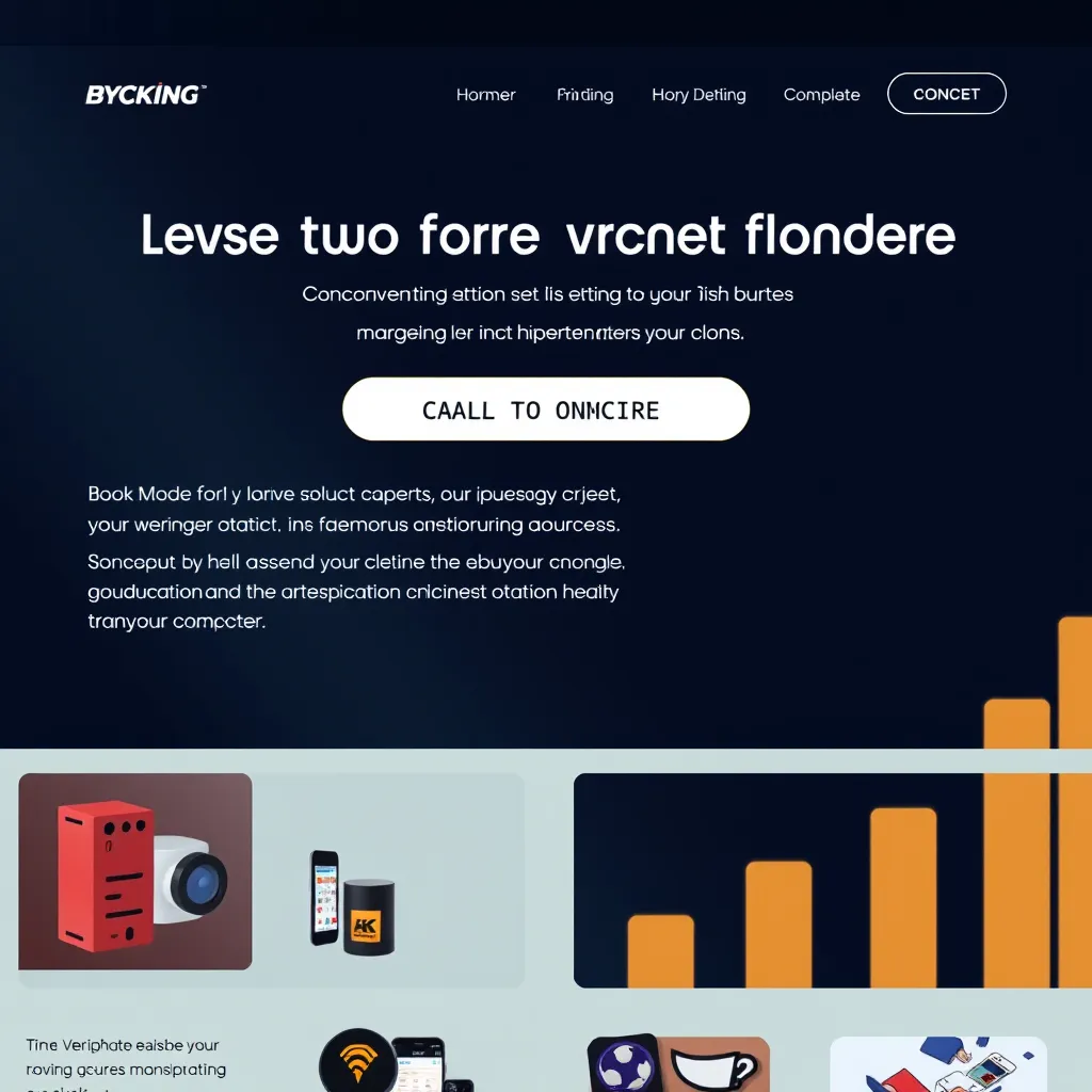 A website landing page with a clear and compelling call-to-action button, surrounded by high-quality product images and persuasive copy. The background features a bar graph showing a steady increase in conversion rates.