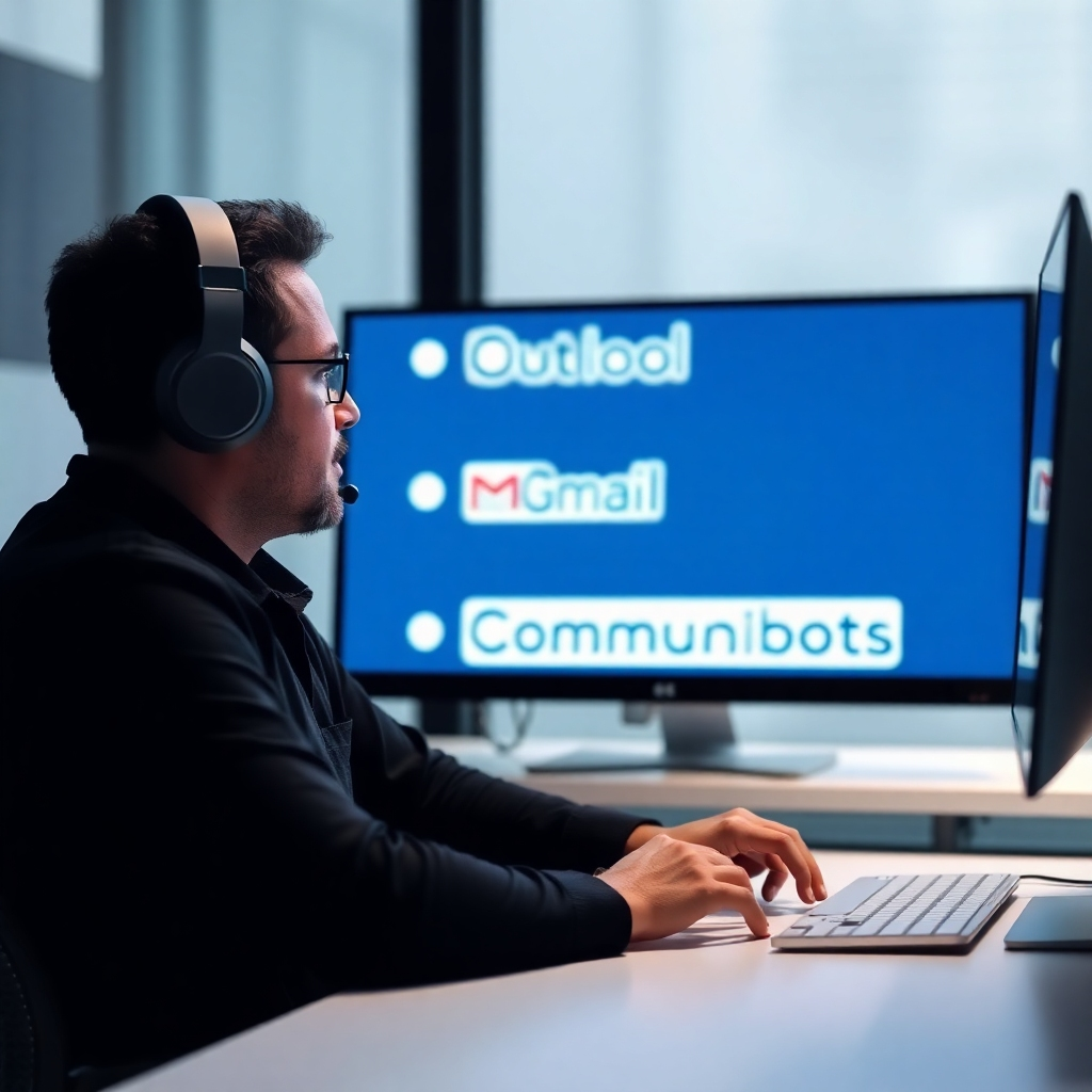 An ultra-detailed, hyperrealistic image (8K resolution) showcasing a futuristic control center. The setting is a dimly lit, high-tech environment with multiple large screens displaying dynamic data visualizations representing various ongoing AI calls and automated workflows.  Dramatic side lighting accentuates the sleek, metallic surfaces of the consoles. The color palette uses deep blues and purples, contrasted with bright accents of green and orange on the interactive displays. The camera angle is slightly low, emphasizing the scale and complexity of the system.  Textures of smooth metal, glowing screens, and subtle wiring are clearly visible.  The main focus is a central console with holographic displays showing real-time data on call progress, sentiment analysis, and automated responses.  Environmental elements include subtly visible robotic arms and intricate technological infrastructure in the background.  The overall mood is powerful, sophisticated, and highly technological. Style reference: Syd Mead's futuristic illustrations.  The image must be highly detailed, revealing the intricacies of the technology. It must evoke a sense of seamless integration and powerful AI automation. Render intricate details in the holographic displays and console interfaces.