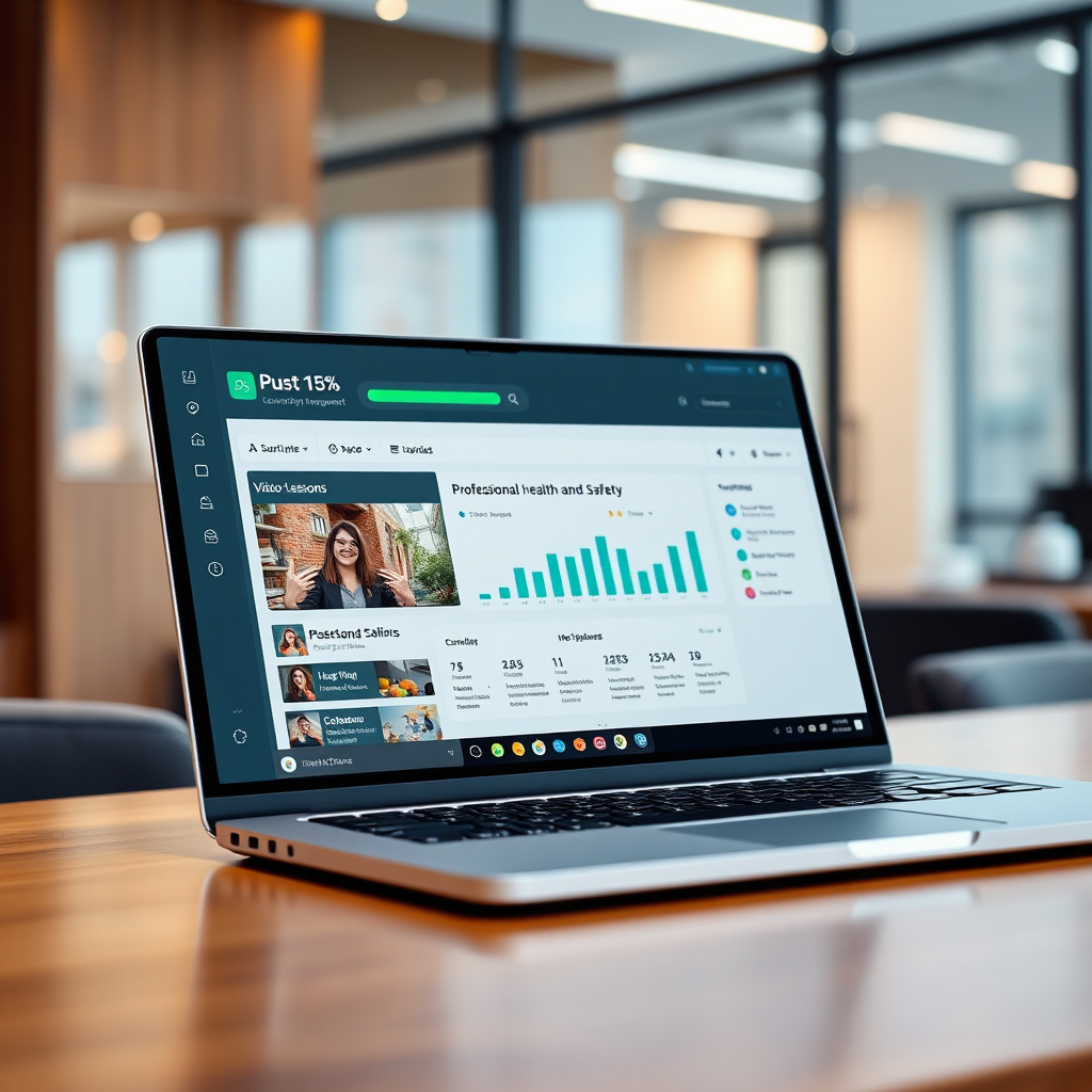 HMS Kurs plattform på laptop