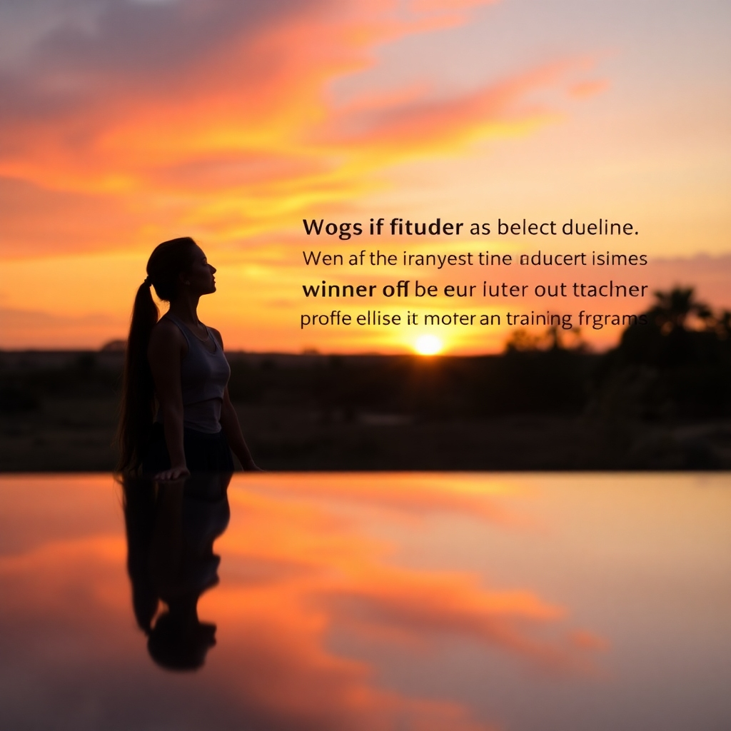 A reflective image of a student completing their yoga journey, capturing the essence of transformation. It's set in a tranquil natural environment with a sunset in the background, symbolizing new beginnings. The student is gazing peacefully into the horizon, embodying calmness and confidence after their training. The juxtaposition of vibrant sunset colors reflects the promise of transformation in one's life through yoga. This powerful image represents the ultimate goal of our teacher training program.