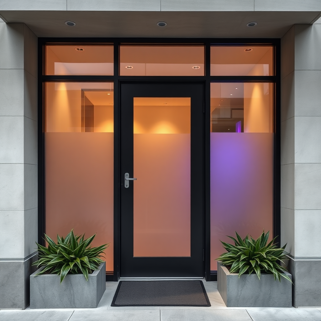 Calm modern clinic entry area