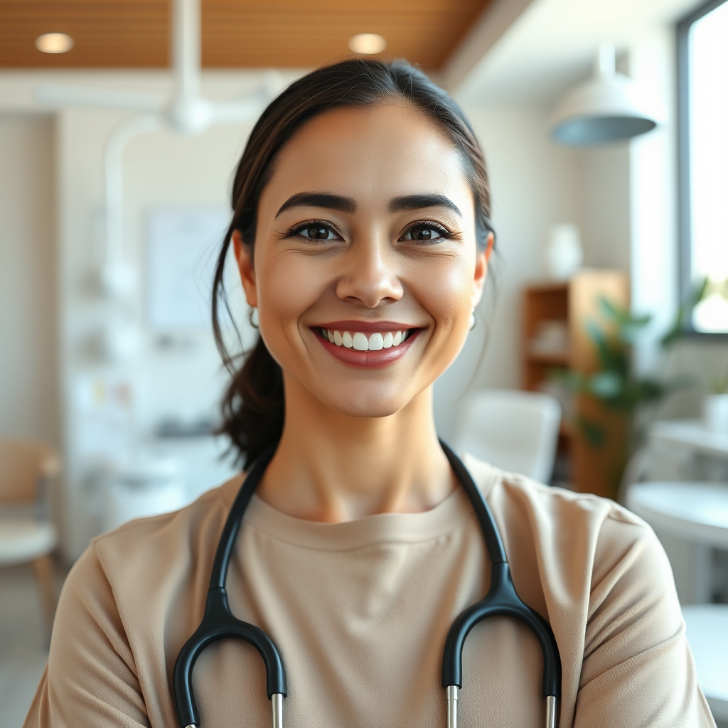 Smiling clinician portrait