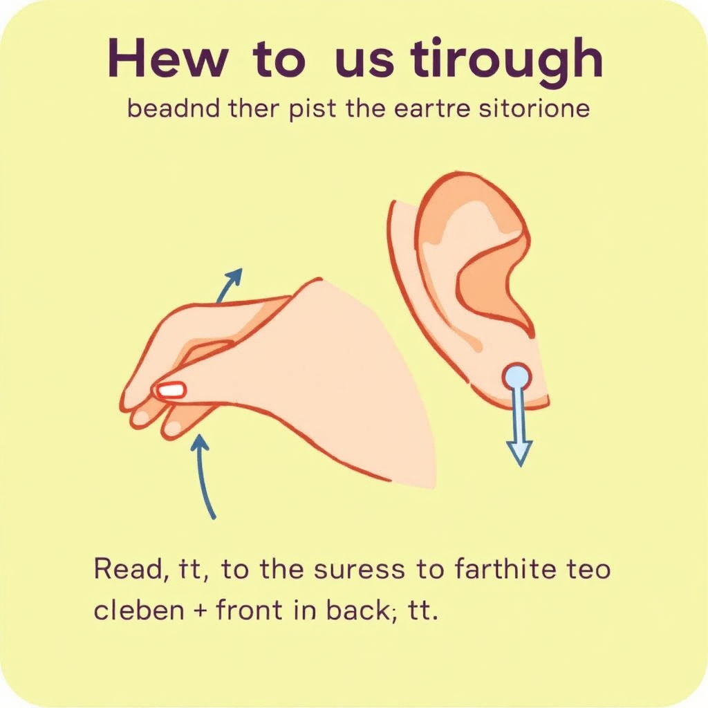 Place earring through lobe