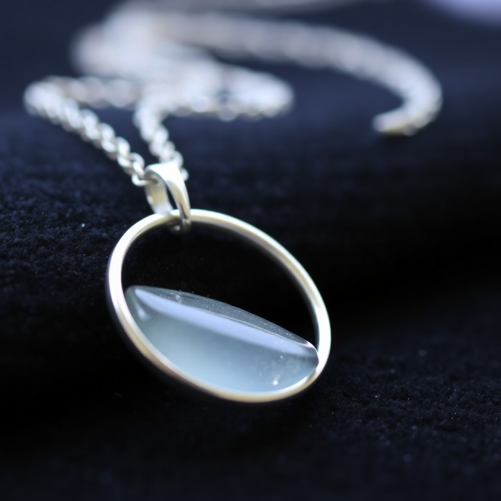 Handmade silver jewelry with sea glass pendant