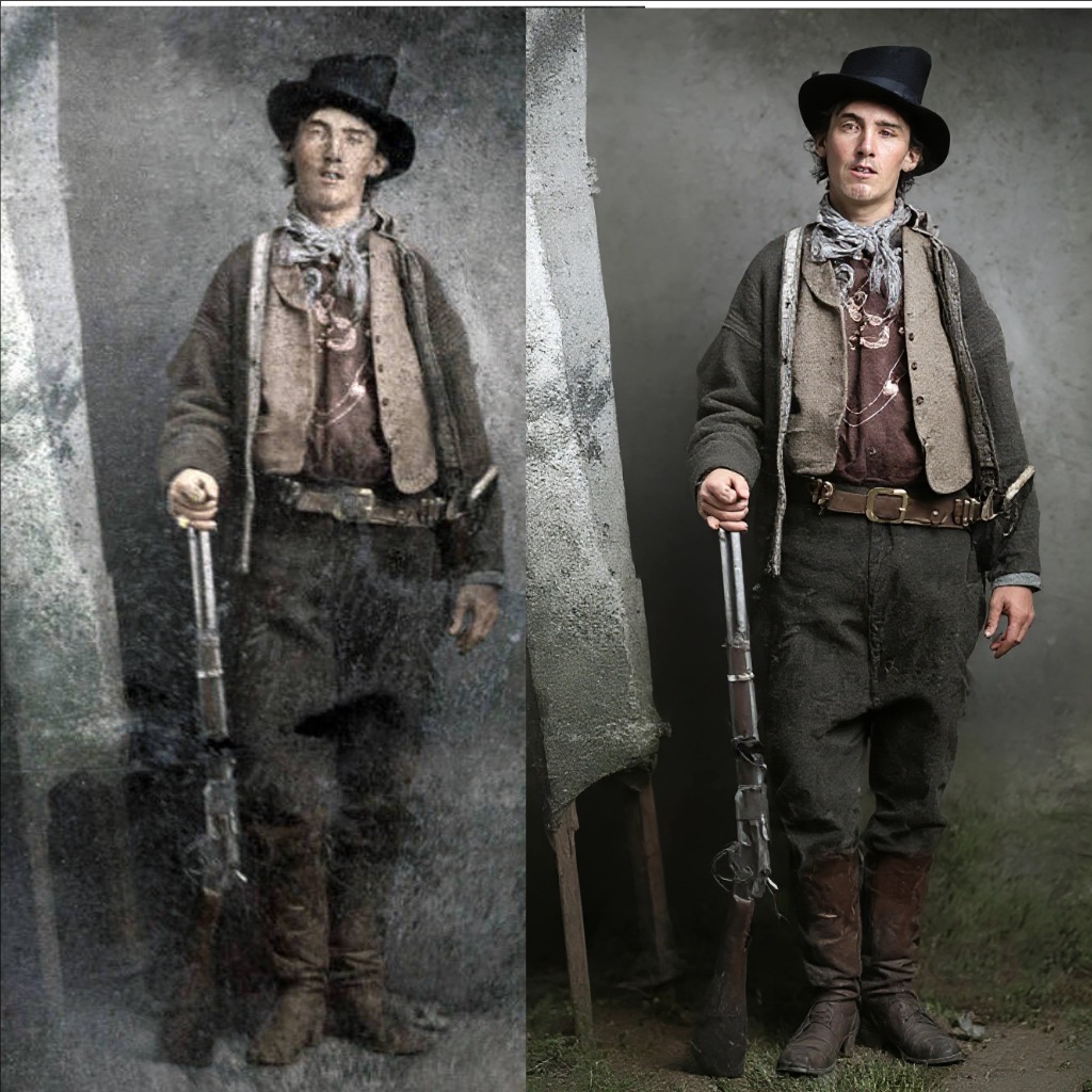  Envision a photorealistic visual of a restored photograph featuring a family gathered around a table in the 1950s, now vibrantly colored. The scene transitions from the faded original photo on the left to the bright, restored version on the right. Use soft ambient light to enhance the colors while capturing the texture of the photo. A subtle backdrop of an artist’s workspace, with restoration tools scattered around, should add depth and context. Render this in vivid detail at 4K resolution to emphasize the differences in restoration.