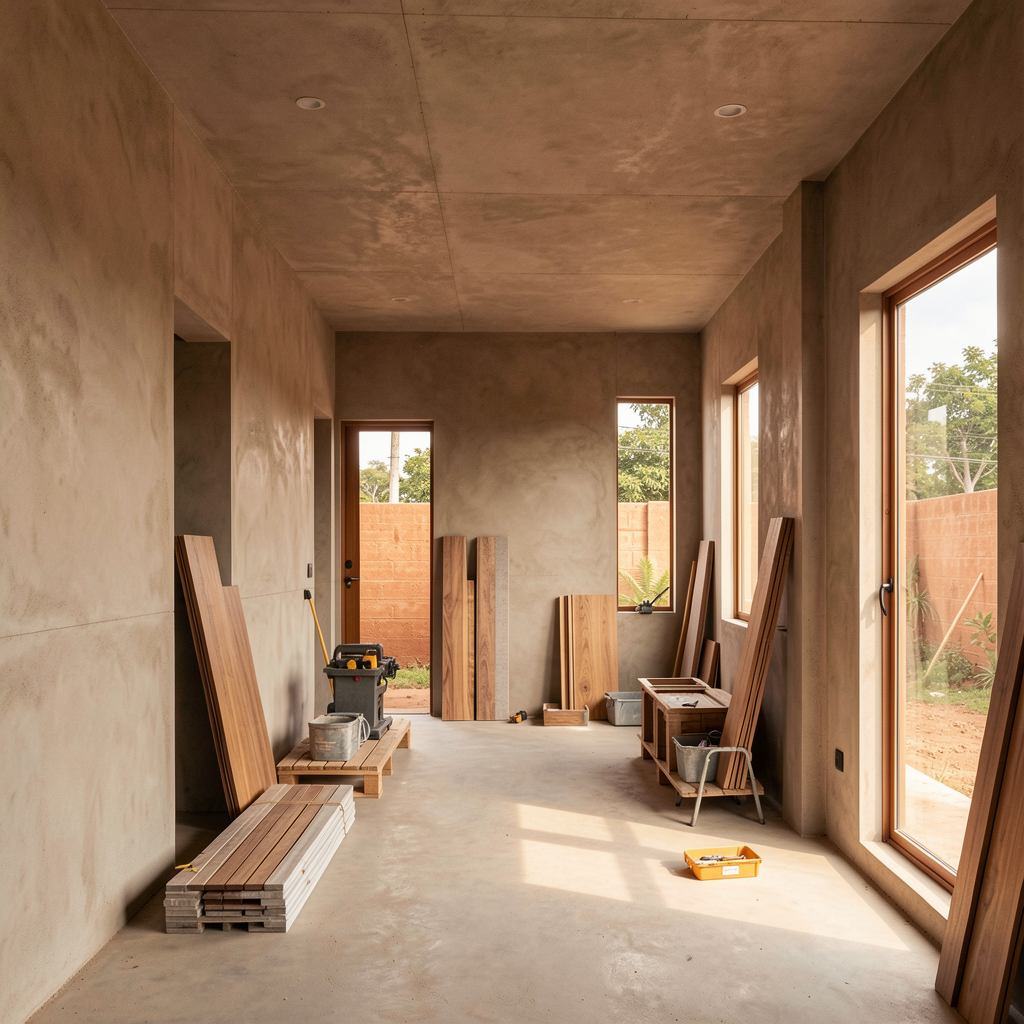 Obra em andamento organizada