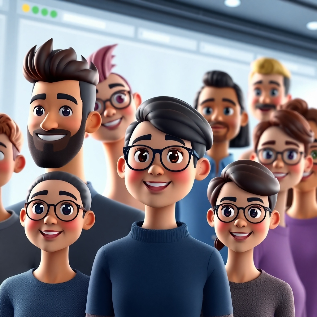 A photorealistic image showcasing a diverse range of avatars representing different voice options within the SonicScribe platform.  Each avatar should be expressive and distinct, reflecting unique accents and vocal styles.  The background should feature a clean, technology-focused interface.