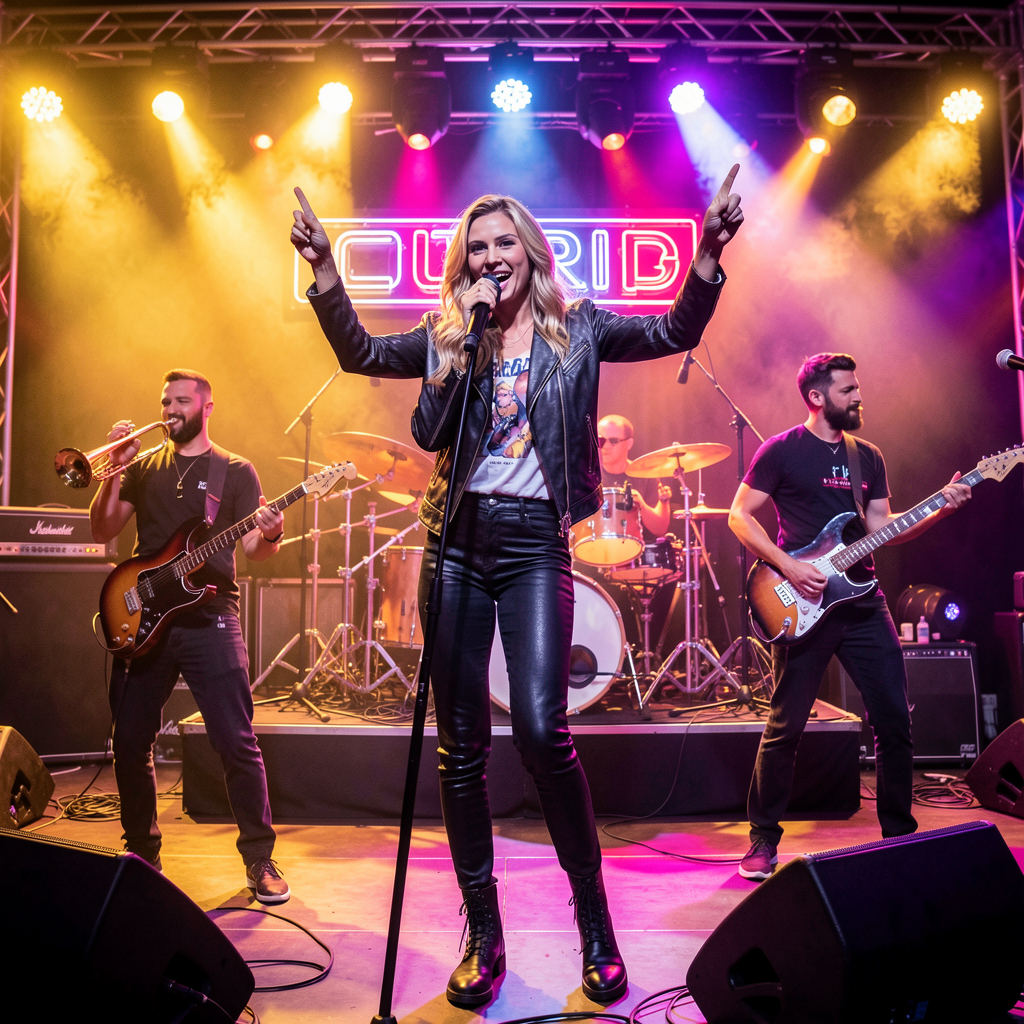 Contemporary band performing