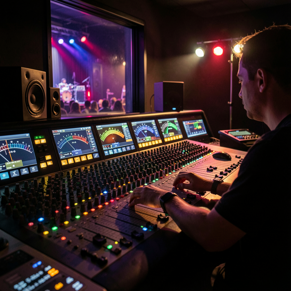 Audio mixing console
