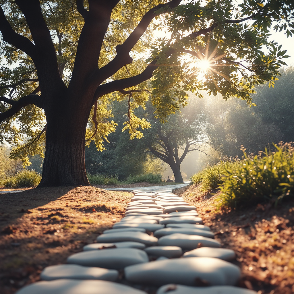Symbolic image of a new beginning on a spiritual path