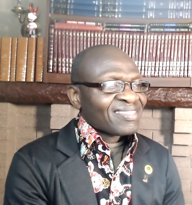 Dr. Rotimi Akinbohun deep in study and preparation