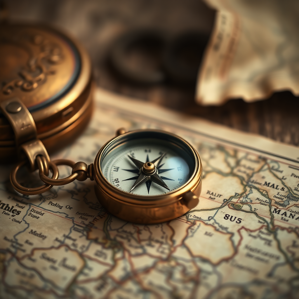 Compass and map