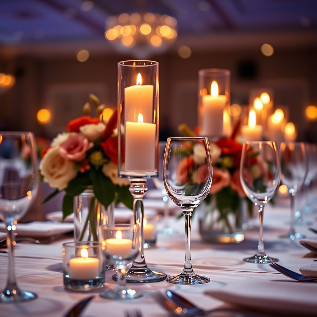 Elegant fundraising gala setup