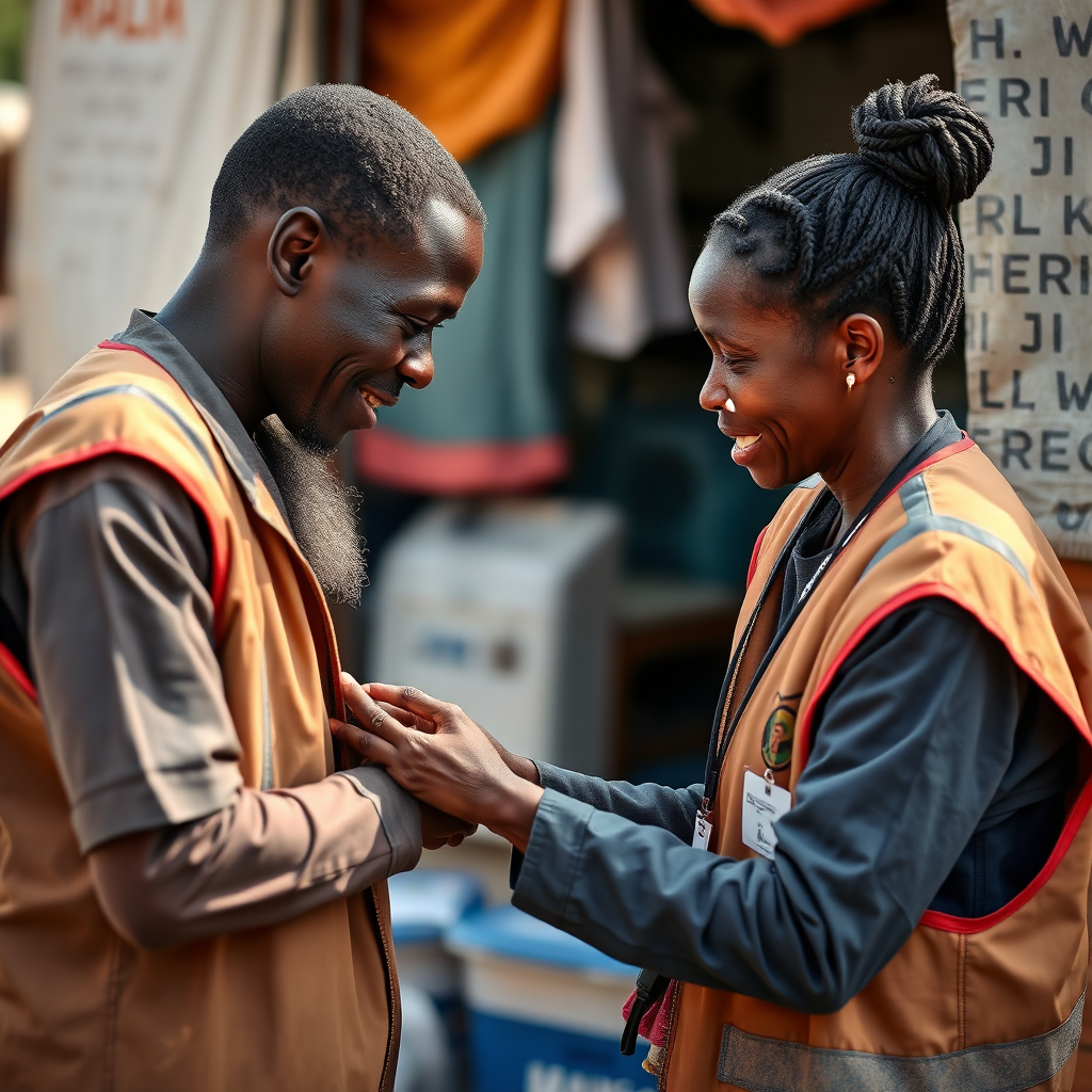 Mobile health clinic in rural village