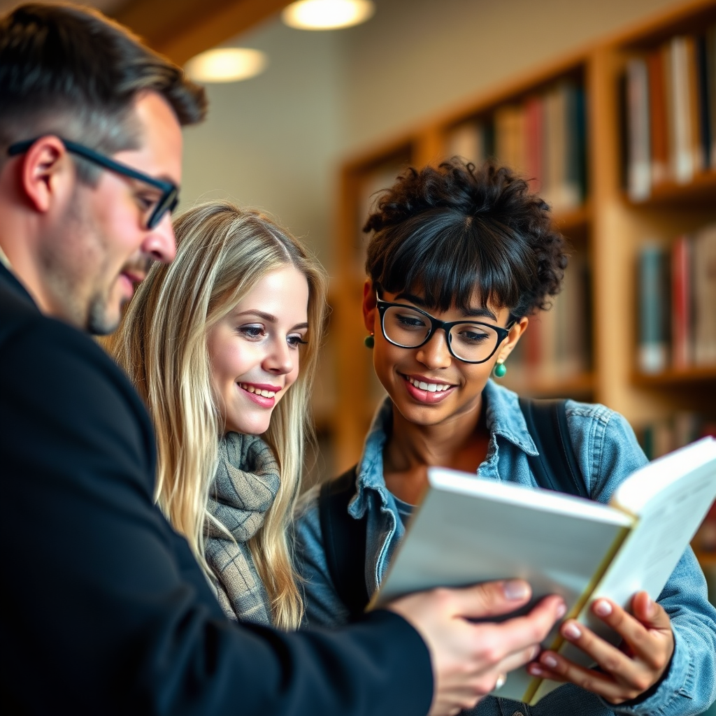 Teacher with student