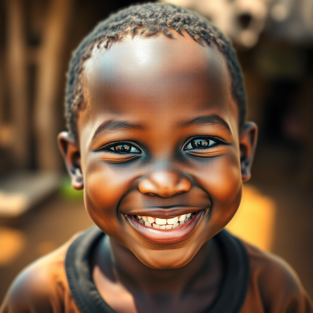 Child smiling in Africa