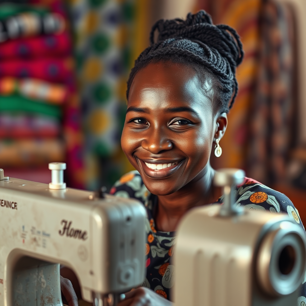 Portrait of a smiling woman starting a business