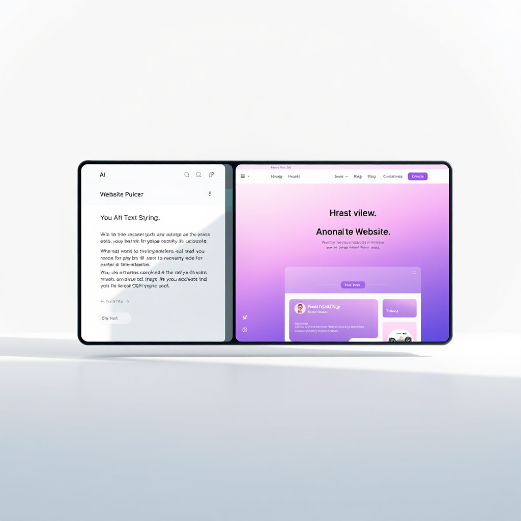 AI builder interface previewing a WordPress site