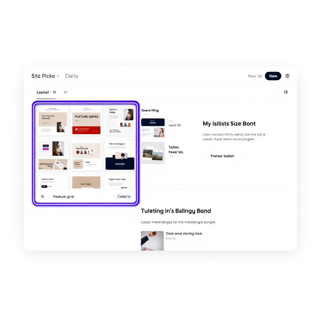 Layout picker editor screen