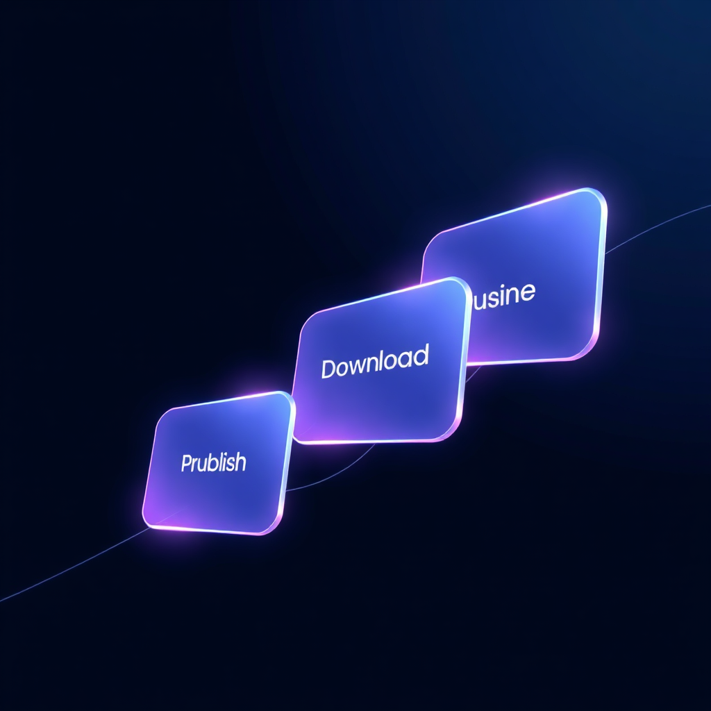 Abstract creative workflow illustration