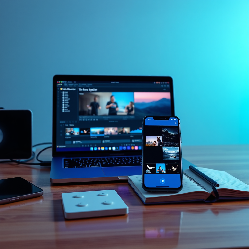 Content creation workflow scene