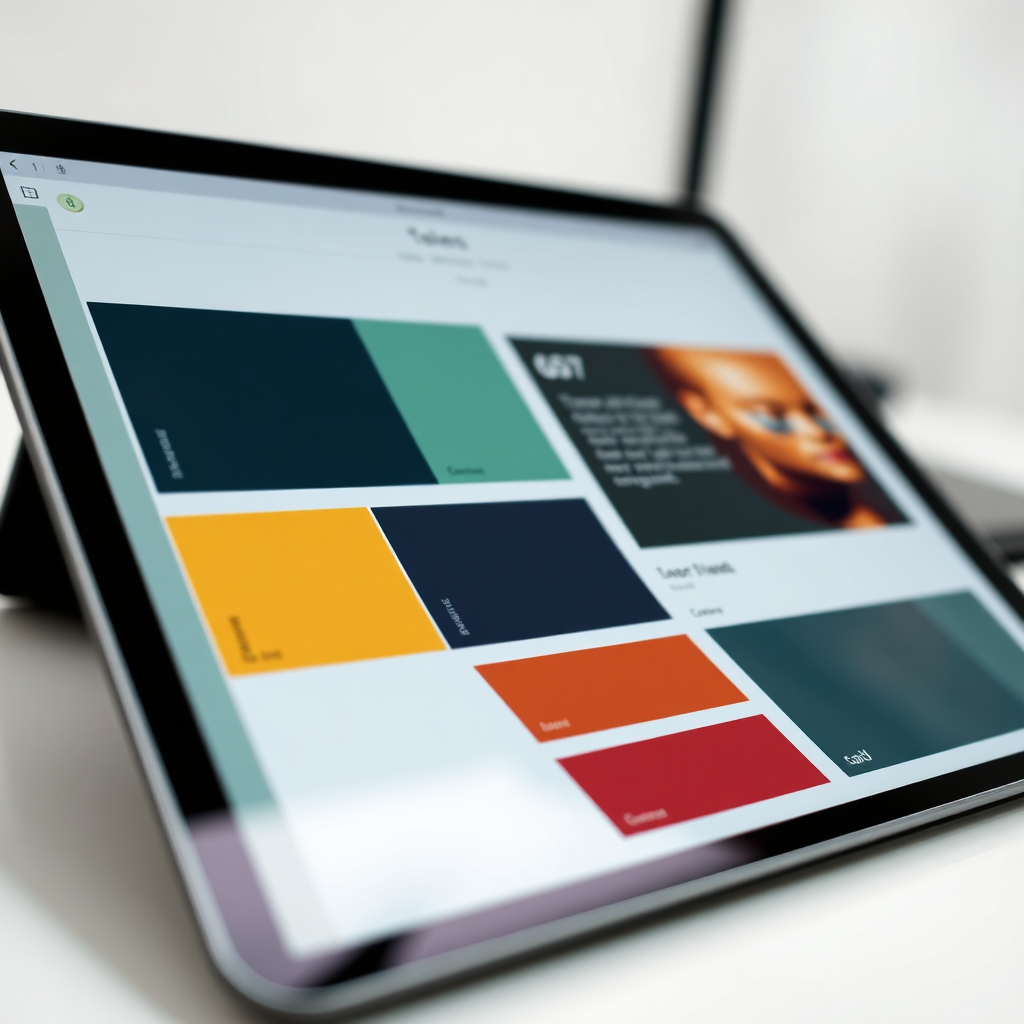 Design system tokens and typography set presentation