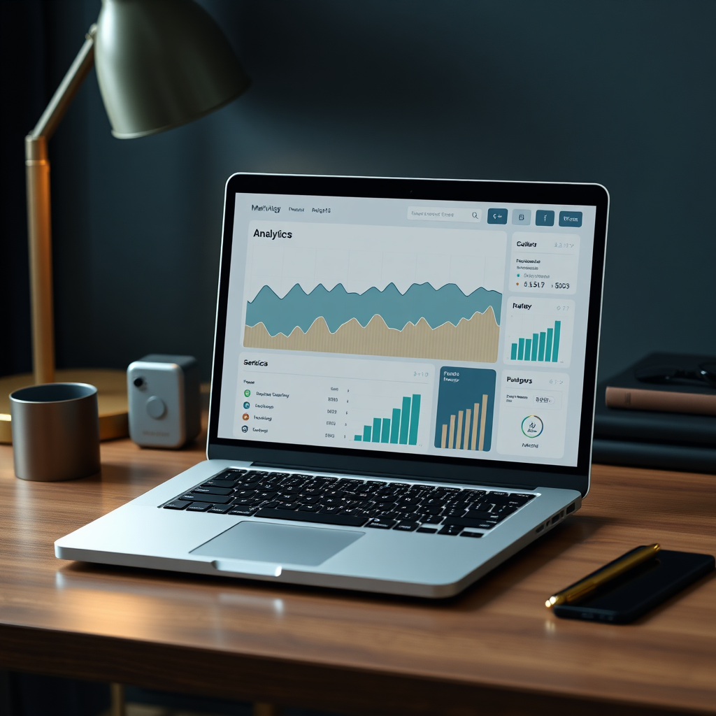 Analytics dashboard template with clean charts