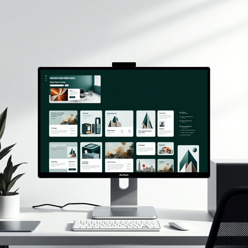 High-end landing page sections library preview