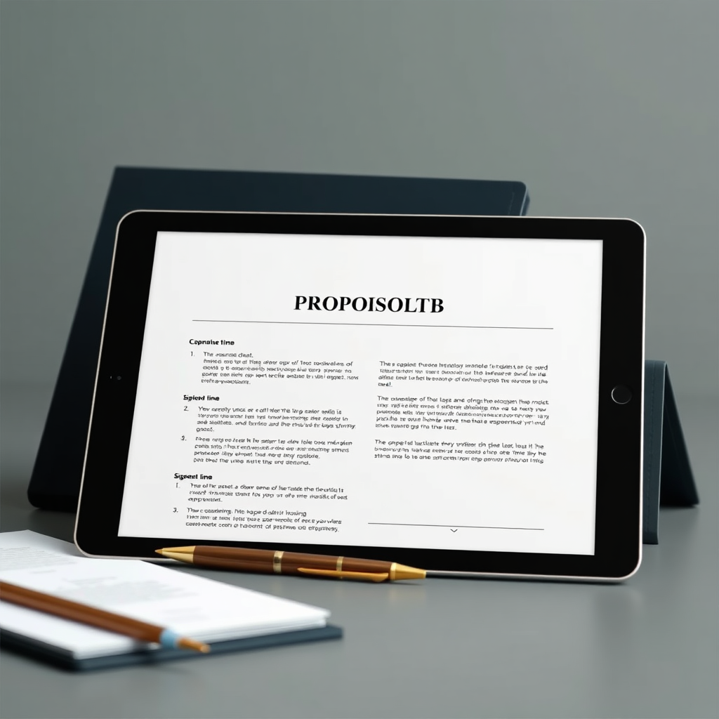 Client proposal template design in premium style