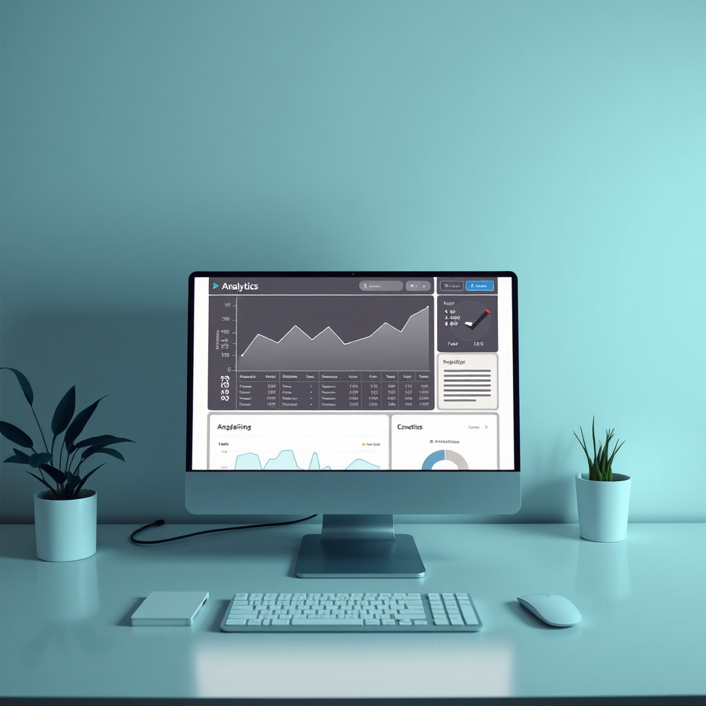 Article graphic: website analytics on computer screen
