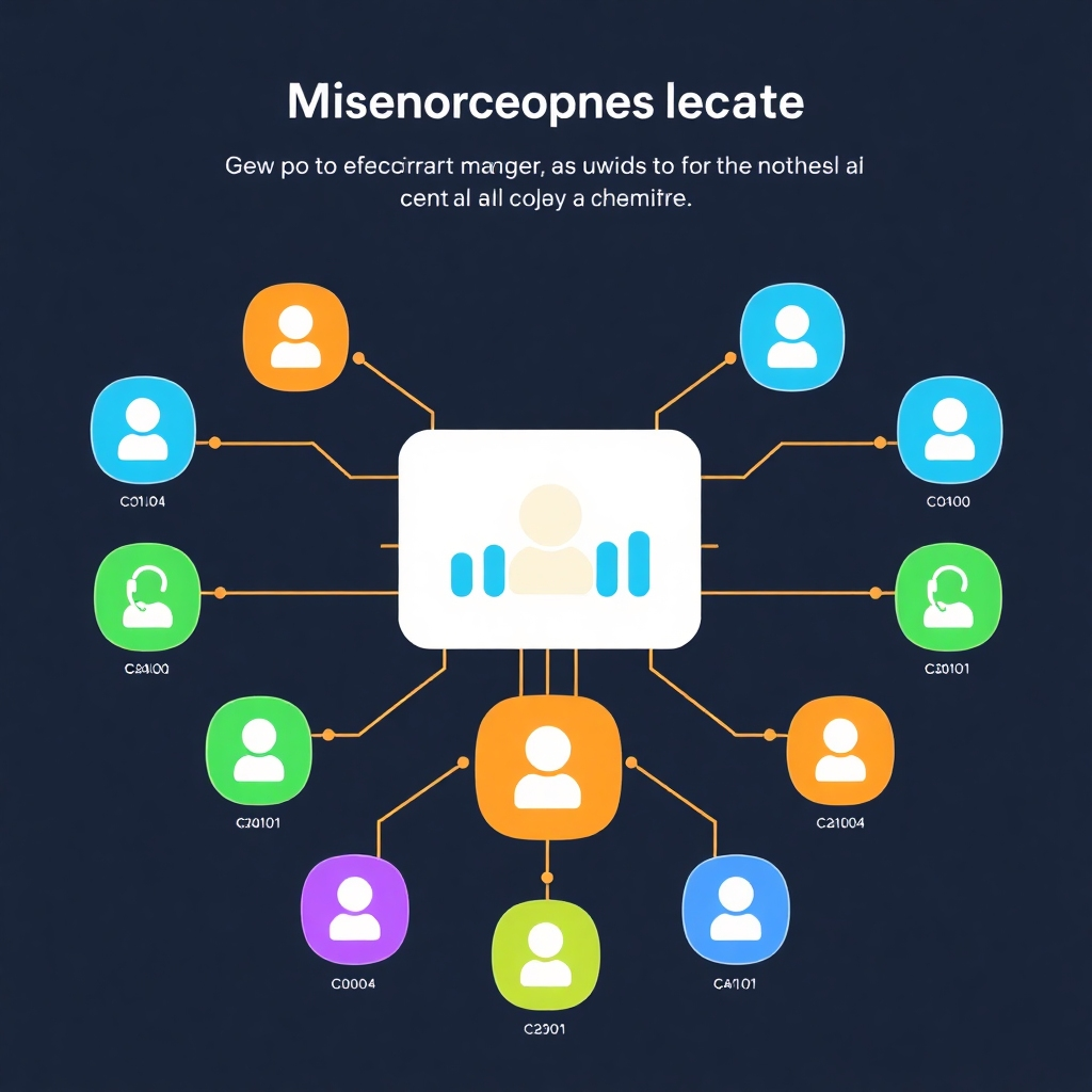 Show a visual representation of multiple phone numbers connected to a central AI dashboard, illustrating the ability to manage multiple channels effectively.
