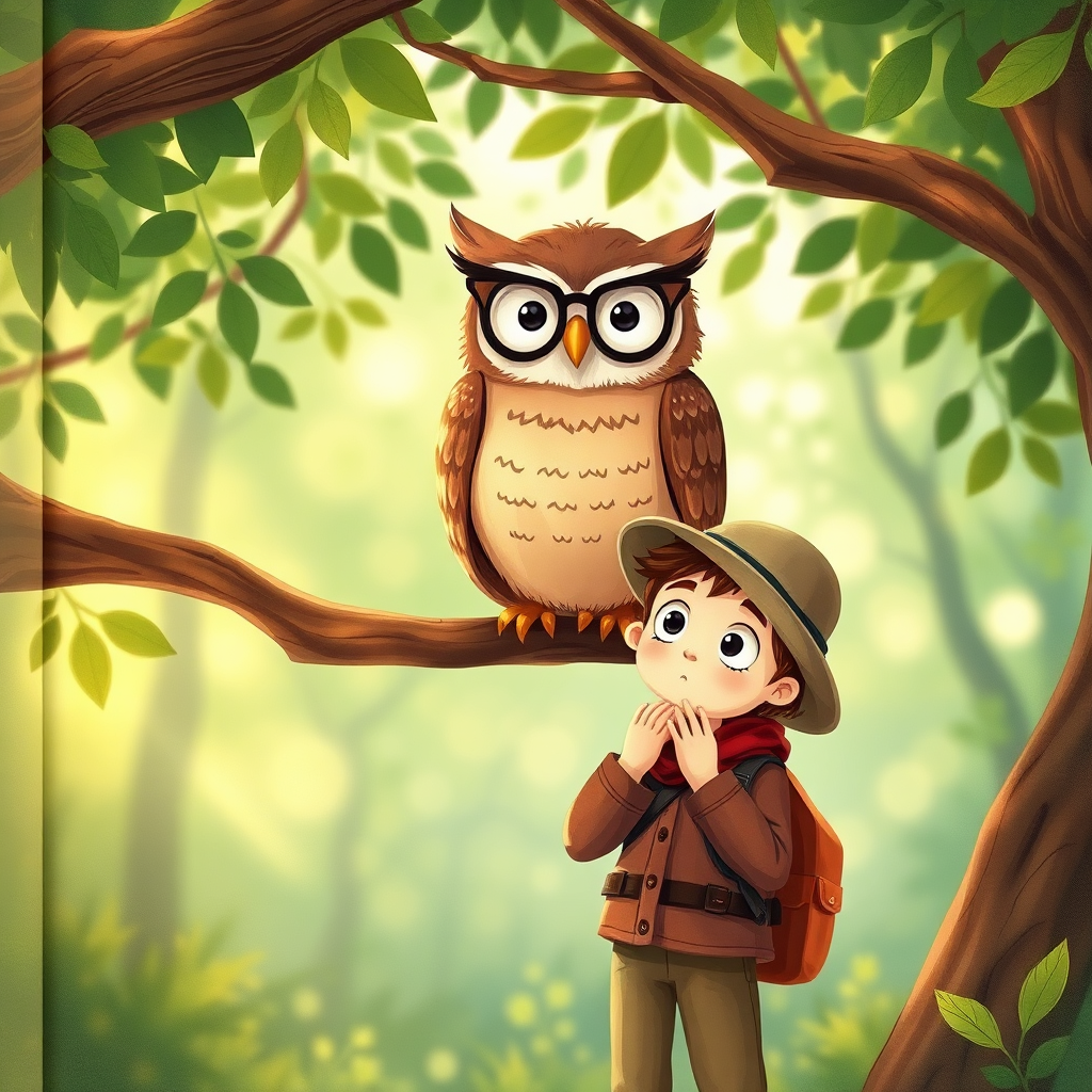 Wise bird speaking to the hunter
