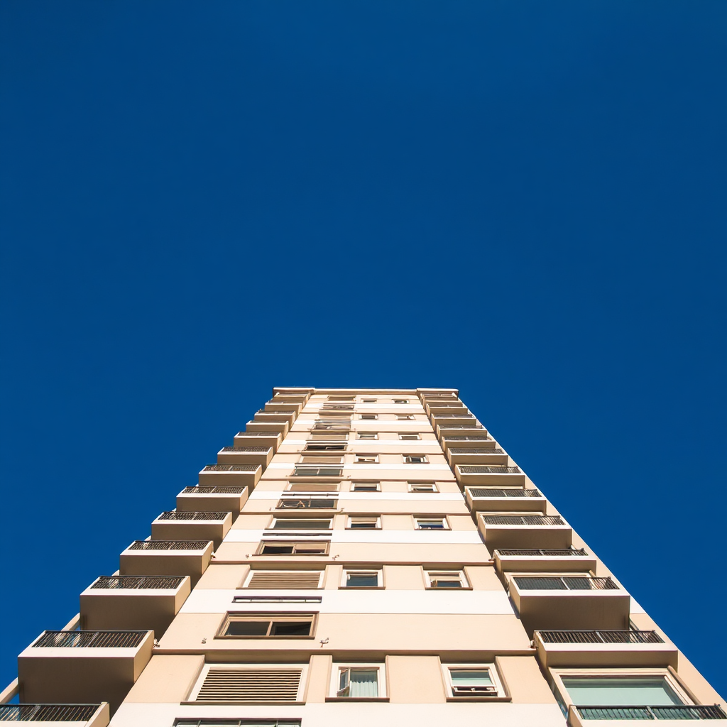 Exterior of the apartment building.