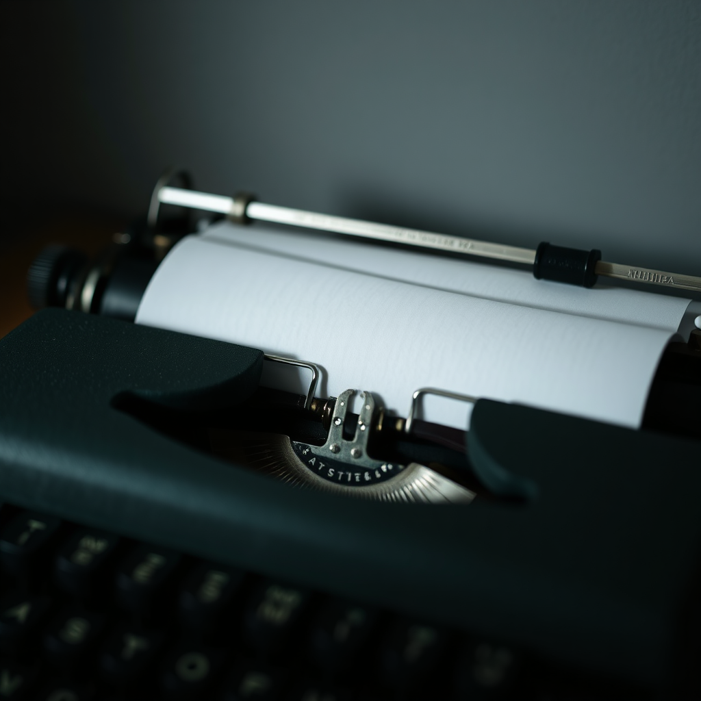 Vintage typewriter with a letter