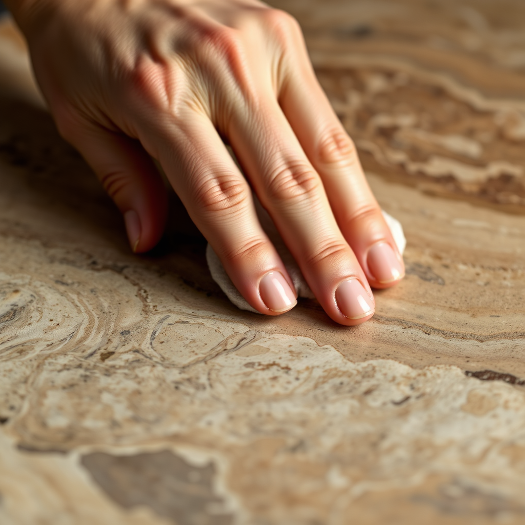 Polishing finished stone