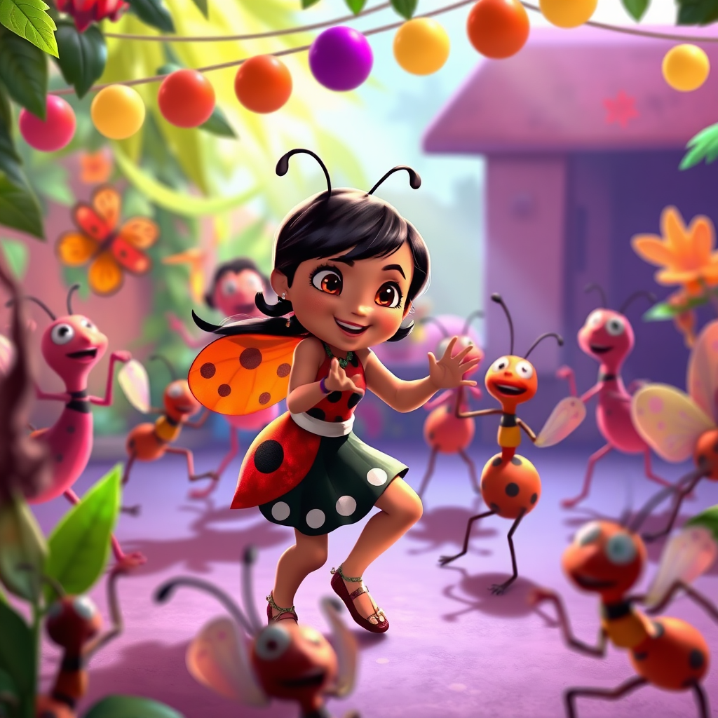 Characters dance party