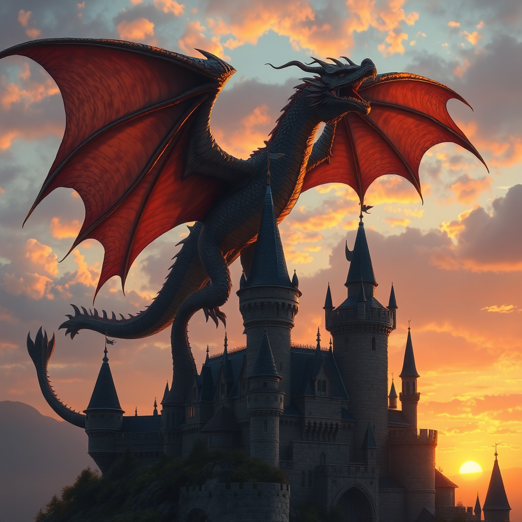 Example generated image of a dragon