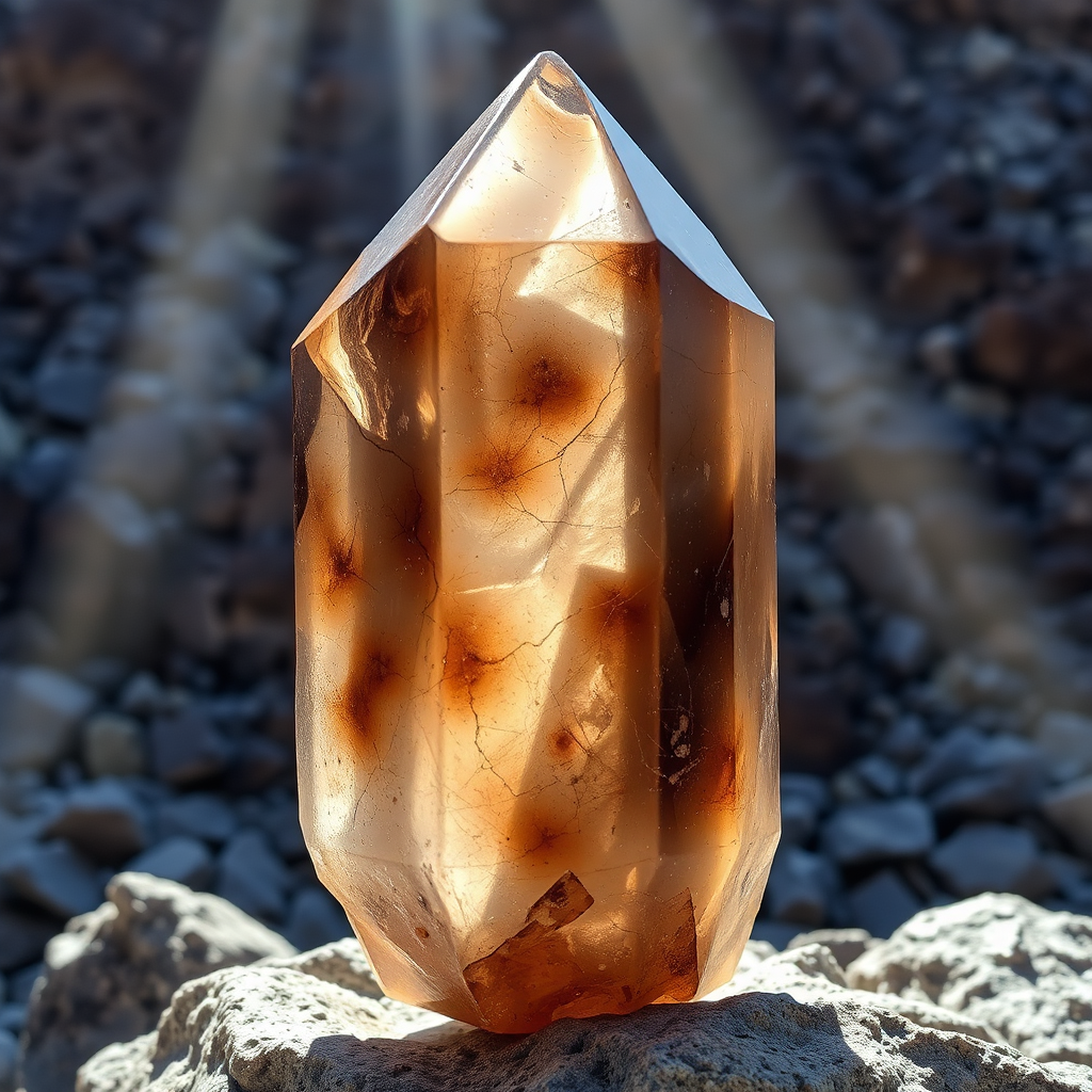 Large translucent Smoky Quartz crystal point