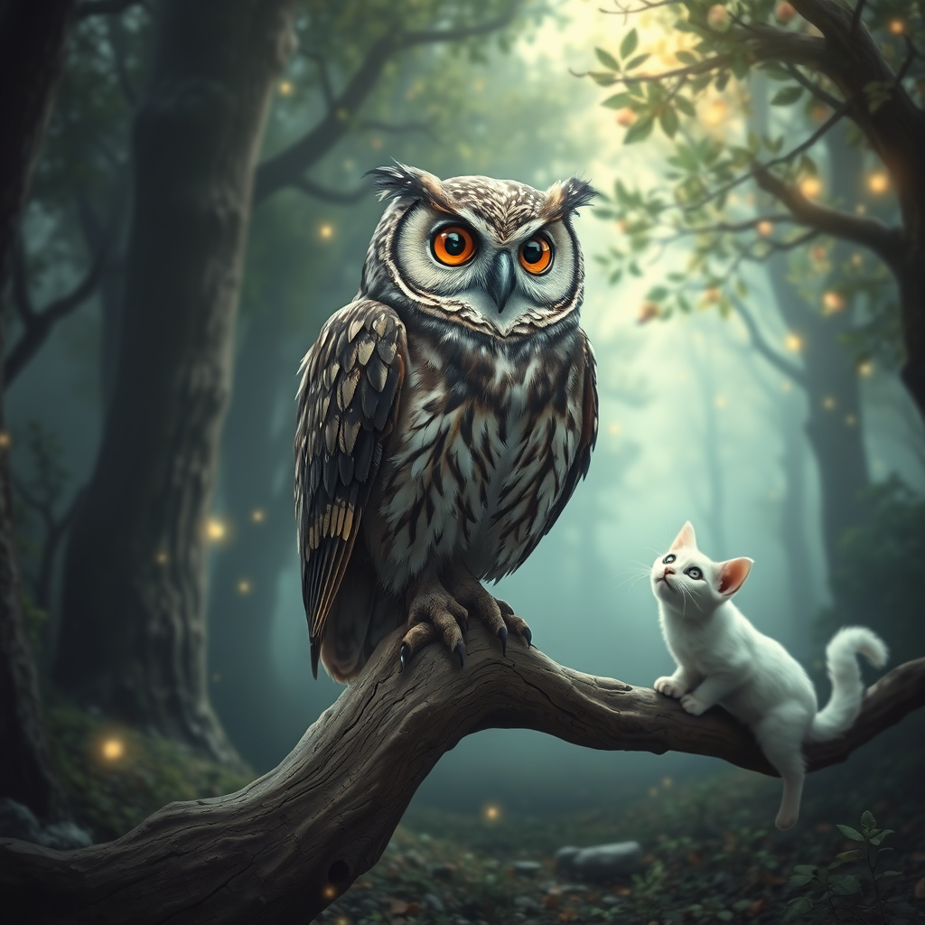 The wise owl guardian of the forest