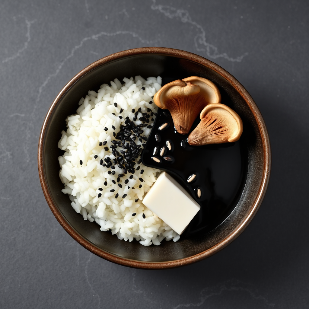 Yin and Yang food concept