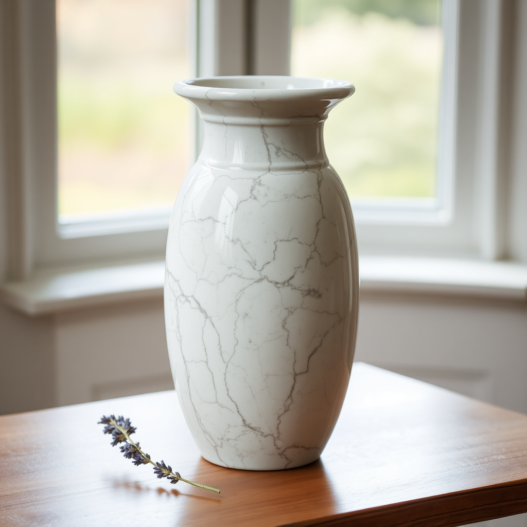 Polished stone vase