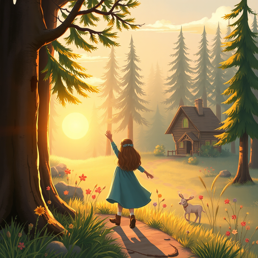 Elif leaving the magical forest