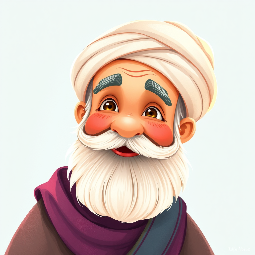 Nasrettin Hoca'nın güler yüzlü bir portresi